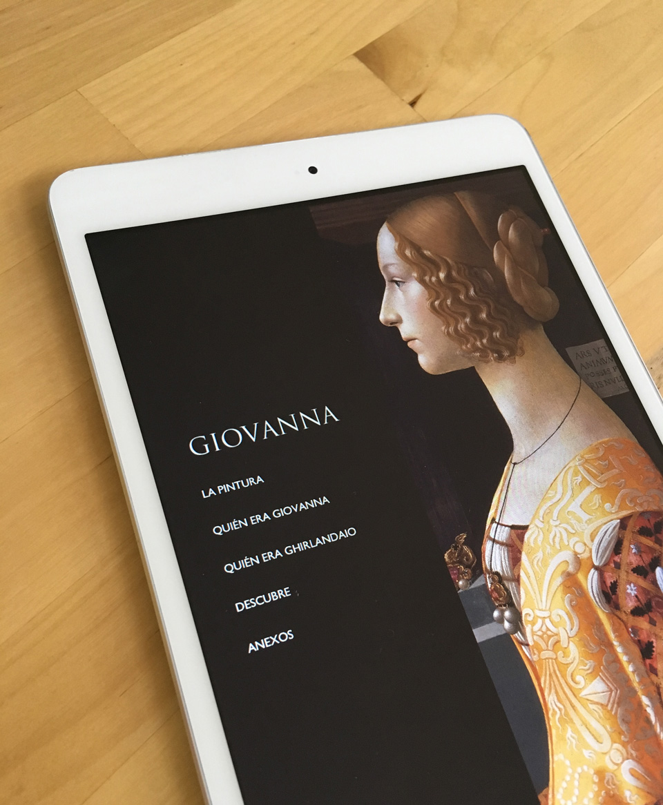 Giovanna on tablet